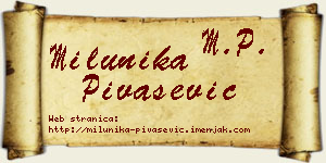Milunika Pivašević vizit kartica